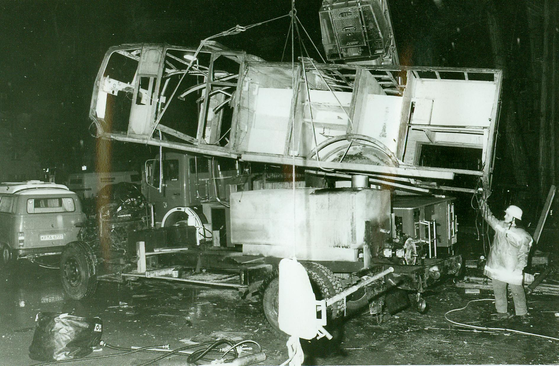 1987 wurde das Fahrzeug von den Mitgliedern des Feuerwehrmuseums Kaufbeuren aufgestöbert. Es stand über Jahre in einem Schuppen eines privaten Oldtimersammlers. Das Fahrzeug wurde komplett restauriert. Der Fahrzeugrahmen wurde sandgestrahlt und neu lackiert. Der komplette Aufbau wurde vom Fahrgestell abgenommen